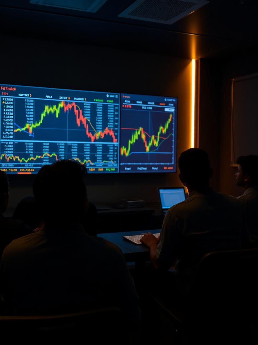 Students learning market analysis in a live class